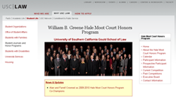 The new Hale Moot Court homepage